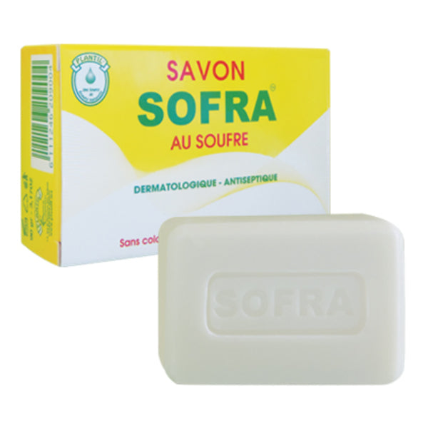 Skin soap with sulfur